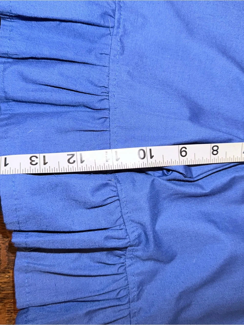 Blue & White Girls Matching Set with Red Straps